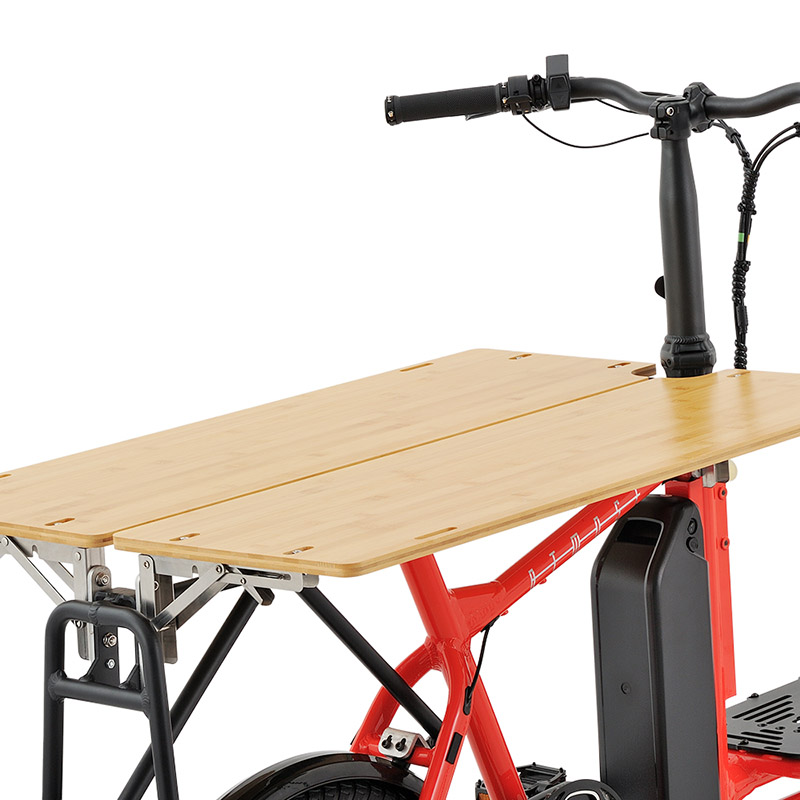Bamboo Folding Deck Kit 33.5x24in for Model Q E-Cargo Bike Street Vending